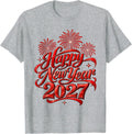 Happy New Year Elegant Festive Party Celebration 2027 T-Shirt - Heather Grey