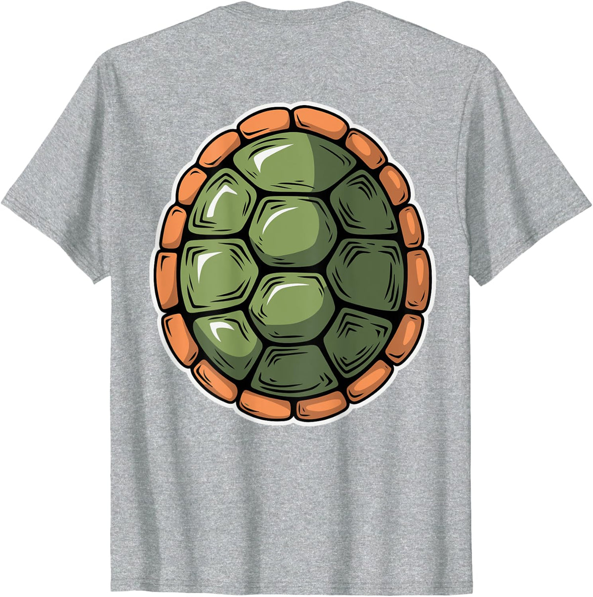 Turtle Costume Adult Kids Men Women Turtle Shell T-Shirt - Heather Grey